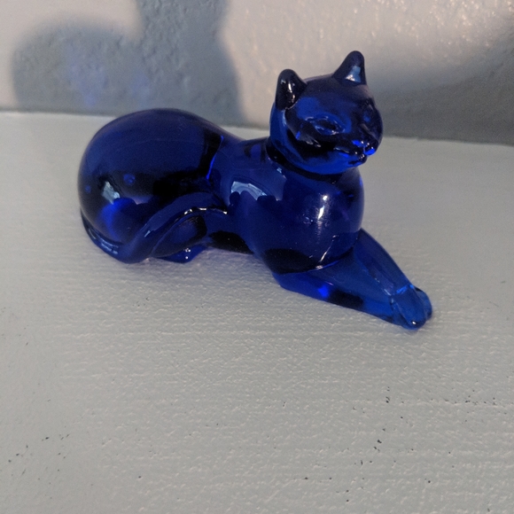 Vintage Franklin Mint Curio Cat Collection Cobalt Blue Decor Spiritual Realm - Picture 4 of 6